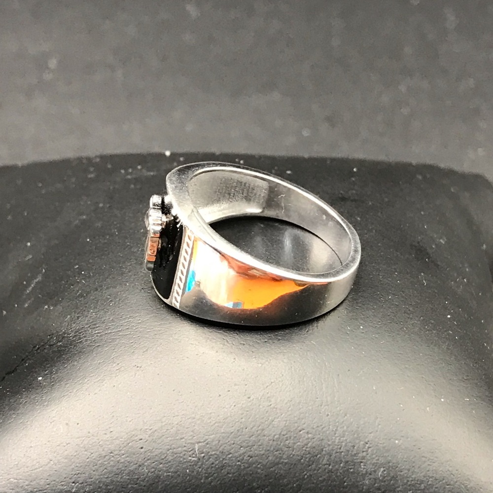 925 Sterling Silver Horse Men's Ring size 10.5 - Picture 5 of 12